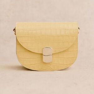 NWT Sezane Claude Bag in Yellow Croc